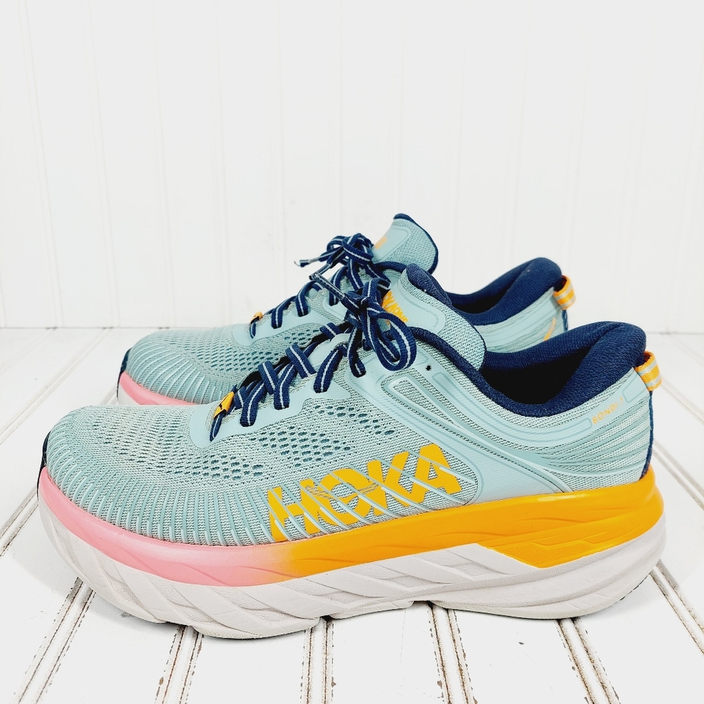 Hoka Bondi 7 Women's Athletic Running Shoe size 8W C848